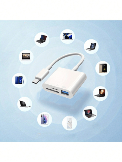 قارئ بطاقات USB-C متعدد الوظائف - نقل سريع وتركيب مباشر، متوافق مع آي باد برو، الهواء/برو، كروم بوك، XPS، جالكسي S10/S9 وأجهزة أخرى