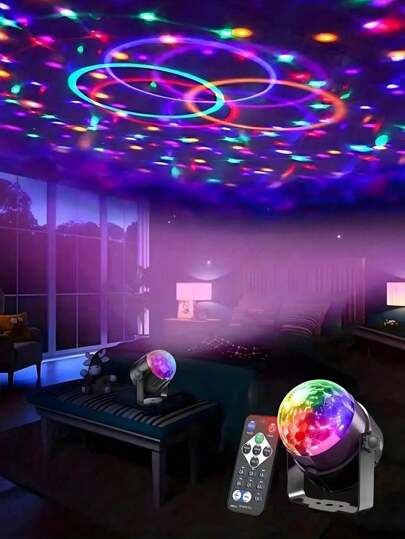 1 قطعة كرة ليلية مشغلة بواسطة USB مشغّل أضواء ديسكو - أضواء متغيرة مفعلة بالصوت ، تحكم عن بُعد ، مصباح LED متعدد الألوان للنوم ، غرفة الألعاب ، ديكور المسرح المنزلي - هدية مثالية لعيد الميلاد وعيد الهالوين