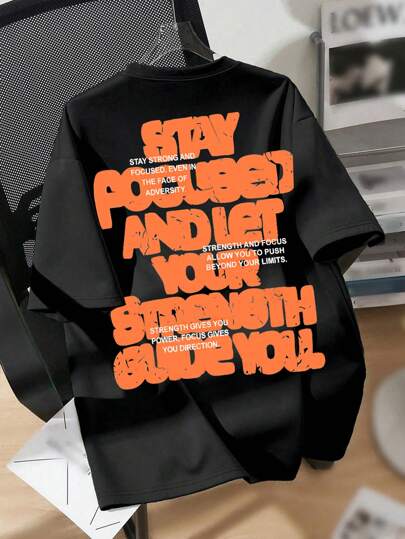 SHEIN 3 قطع / مجموعة قمصان تي شيرت قصيرة الأكمام بفتحة رقبة دائرية، مع طباعة حرفية غير مشدودة مناسبة للمراهقين الصغار، صيفي