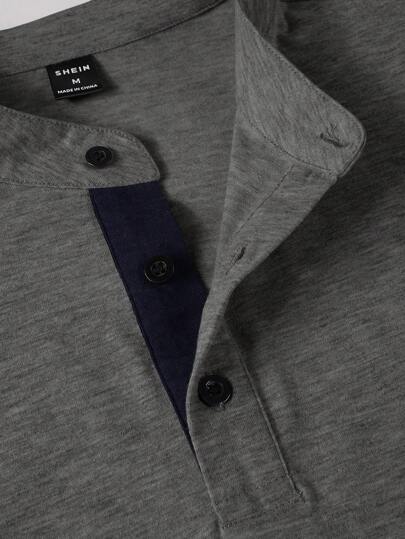 Manfinity Homme قميص بولو قصير الأكمام ذو لون أحادي للرجال