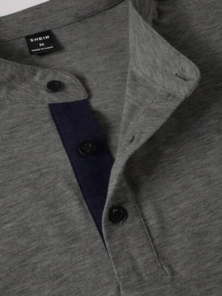 Manfinity Homme قميص بولو قصير الأكمام ذو لون أحادي للرجال