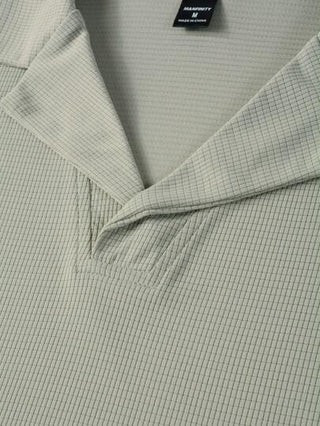 Manfinity Homme قميص بولو كاجوال أكمام قصيرة أحادي اللون للرجال