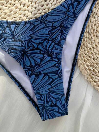 Swim Mod بكيني سيدات 2 قطعة بحمالات رفيعة مزين بمعدن، قماش بملمس صيفي