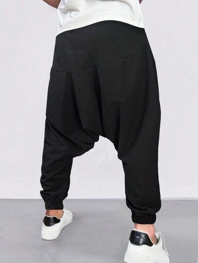 Manfinity Hypemode بناطيل رجالي هاريم طويلة للكاحل عصرية ، بنطلون فضفاض لارتداء كاجوال مع خصر قابل للسحب، سراويل هيب هوب أنيقة للرجال ، بنطلون أحمر فضفاض لارتداء كاجوال في الهواء الطلق اليومي، هدايا للأصدقاء والأزواج والأصدقاء الأعزاء