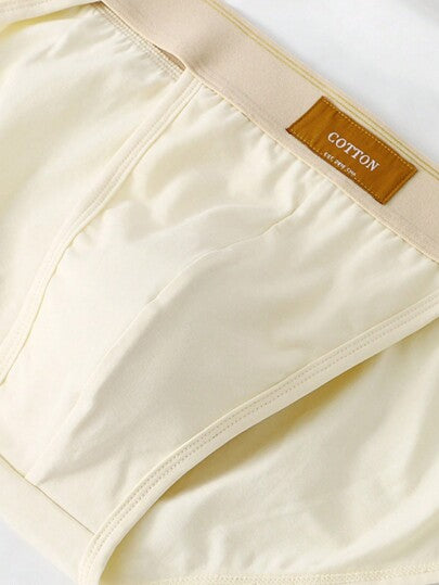 3 قطع سنادر سادة ملائمة للرجال بمقاسات كبيرة، ملابس داخلية بسيطة للرجال