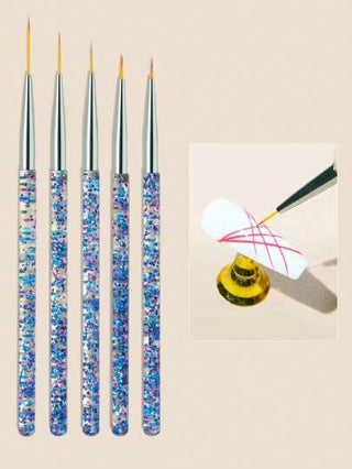 15 قطعة طقم فرش الأظافر التي تشمل فرش طلاء أظافر جيل، فرش الأظافر وأدوات المناكير الأخرى