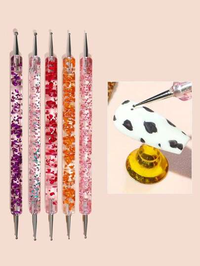 15 قطعة طقم فرش الأظافر التي تشمل فرش طلاء أظافر جيل، فرش الأظافر وأدوات المناكير الأخرى