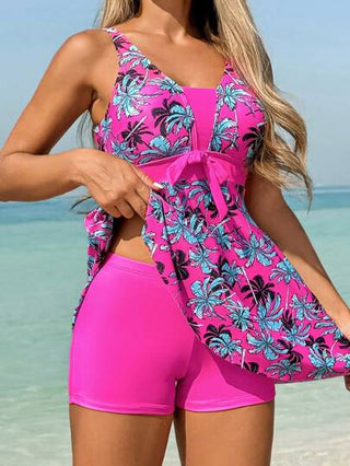 طقم تانكيني حريمي Swim Lushoire طقم تانكيني بطباعة نباتات استوائية للصيف