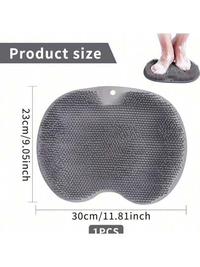 قطعة واحدة من سادة ومساج القدم السيليكون لحمام (زهري/أصفر/أزرق/رمادي) - للاستحمام، تدليك الظهر، ومساج القدم. حصير سيليكون مضاد للانزلاق حصير حمام ديكور حمام المنزل الصيفي