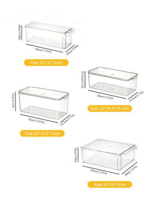 حاوية تخزين 1 قطعة، للزبادي والوجبات الخفيفة، صندوق تخزين شفاف مع غطاء، منظم ومخزن للمطبخ، منظم وحاوية تخزين للمؤن، منظم خزانة، رف
