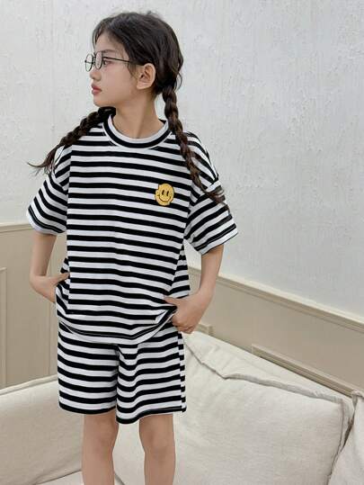 بيجاما DAZY مجموعة ملابس داخلية كاجوال مخططة للفتيات المراهقات للاستخدام اليومي