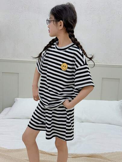 بيجاما DAZY مجموعة ملابس داخلية كاجوال مخططة للفتيات المراهقات للاستخدام اليومي