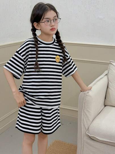 بيجاما DAZY مجموعة ملابس داخلية كاجوال مخططة للفتيات المراهقات للاستخدام اليومي