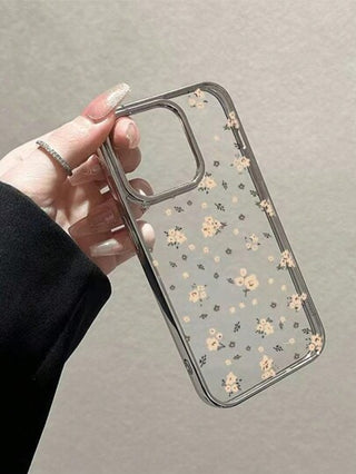 غطاء هاتف محلّى بطلاء كهربائي بتصميم زهري، فكرة هدية فريدة للصديقة أو الصديق أو لنفسك، متوافق مع هواتف iPhone 16، 15، 15 برو، 15 برو ماكس، 14، 13، 12، 11، Xs ماكس