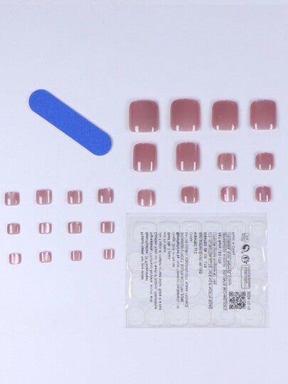 24 قطعة أظافر قصيرة مربعة بتصميم عين القطة من الكريستال العاري التغطية الكاملة للأصابع للنساء والفتيات، أظافر مستعارة لأظافر القدم