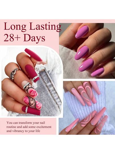 Mtssii طقم 18 قطعة/مجموعة طلاء أظافر جيل أحمر 6مل مع صندوق هدايا لوازم الأظافر طلاء أظافر شبه دائم زينة الأظافر معالجة غمس بالأشعة فوق البنفسجية مجموعة طلاء الأظافر