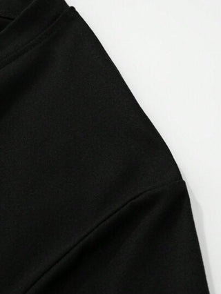 تي شيرت أسود أساسي بياقة مستديرة وأكمام قصيرة لطلاب المراهقين، ملابس علوية صيفية كاجوال