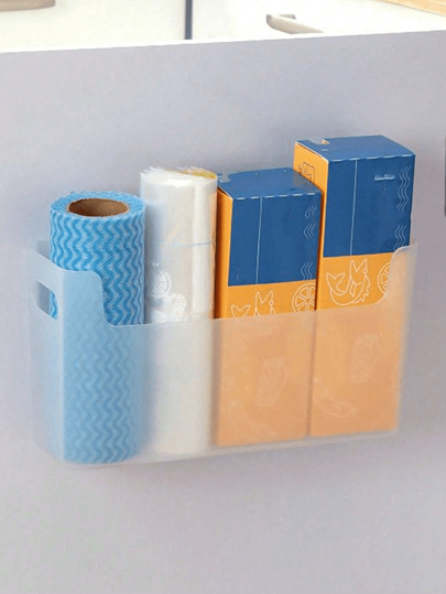 1/2 صندوق تخزين مثبت على الحائط في المطبخ، حقيبة منظمة مقاومة للماء مثبتة على باب الخزانة لتنظيم مواد التنظيف