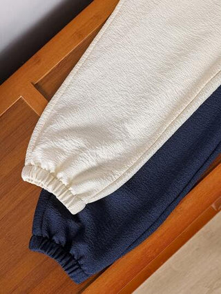 SHEIN 2 قطعة / طقم بنطلون بسحاب مطرز للشباب، بنطلون كاجوال مريح مناسب للأنشطة الخارجية والمدرسة ، خصم عند شراء بنطلون رياضي واحد