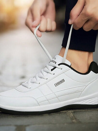 أحذية رياضية كاجوال للرجال أربطة متداخلة أعلى منخفض، أحذية جري عادية، أحذية رياضية مانعة لالانزلاق