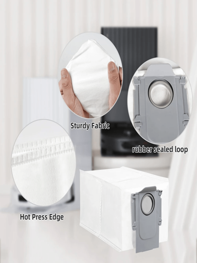 12 قطعة أكياس غبار لمكنسة الأرضيات الروبوتية مناسبة لأنواع روبوروك إس 8 ماكس فى أولترا ، بى 10 إيه 7400 آر آر ، كيو ريفو ، كيو ريفو برو ، كيو ريفو بلس ، كيو ريفو كيرف ، بى 20 برو سايروس 10آر ، إس 9 ماكس فى سليم ، جى 20 إس أولترا ، أكياس غبار وقمامة...