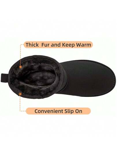 CAMEL CROWN بوت شتوية للرجال فرائية سهلة الارتداء ، بوت قصيرة ونصف الكاحل ، بوت منزلية ، بوت قصيرة ومينى للرجال