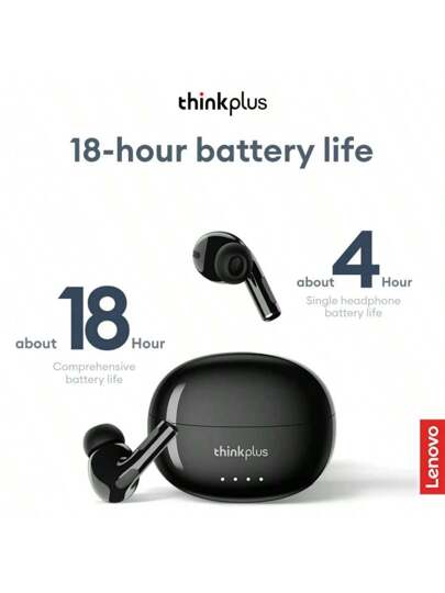 Lenovo سماعات أذن لاسلكية Thinkplus LP5 PRO بتقنية Bluetooth 5.4 سماعات ألعاب TWS صوت عالي الجودة HiFi مع ميك روفون وبطارية طويلة الاستعداد
