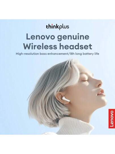 Lenovo سماعات أذن لاسلكية Thinkplus LP5 PRO بتقنية Bluetooth 5.4 سماعات ألعاب TWS صوت عالي الجودة HiFi مع ميك روفون وبطارية طويلة الاستعداد