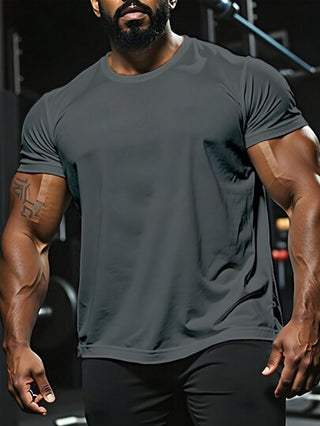 Manfinity Sport Corelite توب رياضي بأكمام قصيرة، أنيق ذو تصميم بسيط للاستخدام اليومي
