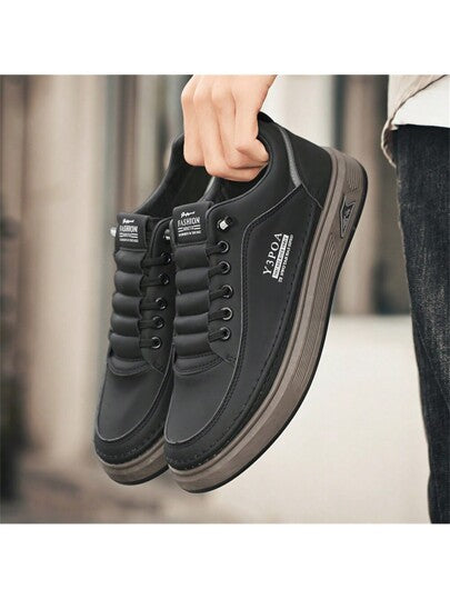 أحذية رياضية كاجوال متعددة الاستخدامات للرجال، أحذية تزلج للطلاب، أحذية رياضية للخارج مع طباعة أحرف عشوائية، مناسبة لجميع الفصول