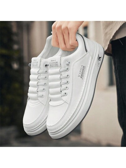 أحذية رياضية كاجوال متعددة الاستخدامات للرجال، أحذية التزلج للطلاب، أحذية رياضية للأنشطة الخارجية، تصميم عشوائي بالأحرف، مناسبة لجميع المواسم