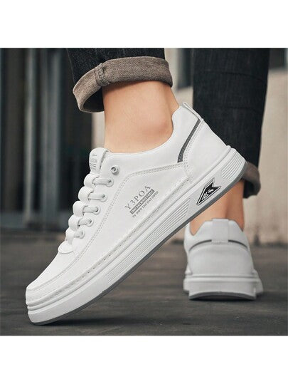 أحذية رياضية كاجوال متعددة الاستخدامات للرجال، أحذية التزلج للطلاب، أحذية رياضية للأنشطة الخارجية، تصميم عشوائي بالأحرف، مناسبة لجميع المواسم