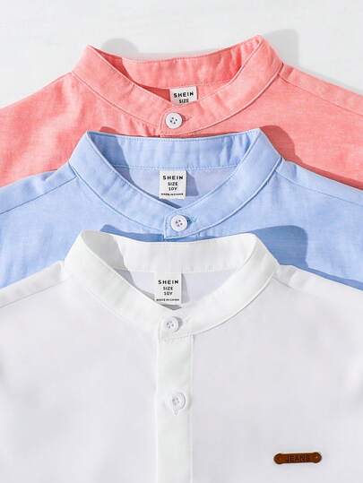 3قطع/مجموعة قمصان كاجوال مطبوعة بطباعة حرفية فضفاضة للأولاد المراهقين ذات أكمام قصيرة