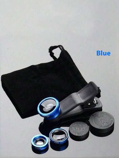 مجموعة عدسة الهاتف المحمول ذات عين السمك ، عدسة التصوير الذاتي المكبرة ذات عين السمك المحمولة (في هذه المجموعة يمكن استخدام عدستي عين السمك فقط. لا يمكن استخدام عدسات البانوراما والزاوية الضيقة)