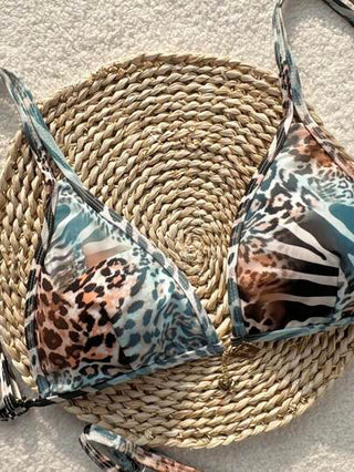 Swim Lushoire ملابس سباحة إليجانت كاجوال ذات طباعة نمر، بيكيني وسراويل سباحة، مناسبة للارتداء اليومي، للشاطئ وعطلات الصيف