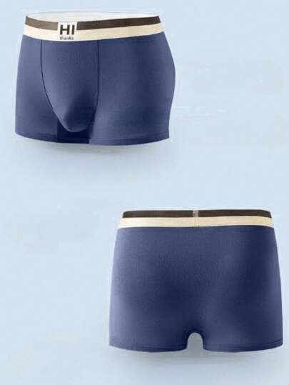 4 قطع سراويل داخلية للرجال جريئة ناعمة ومريحة من سراويل داخلية وسراويل قصيرة رياضية من حرير الجليد للرجال