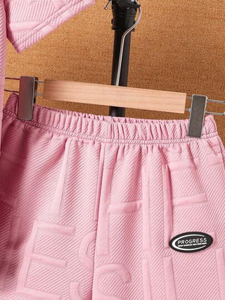 فستان أطفال مجموعة بلوزة كاجوال و شورت لصبي المراهق، تشمل الاكسسوارات 2 قطعة