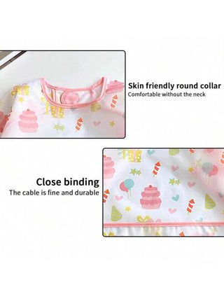 1 قطعة حلمية صغيرة للأطفال على شكل البطريق معكوسة، ملابس أكل مطبوعة كرتونية مقاومة للماء للأطفال الرضع والصغار الأولاد والبنات