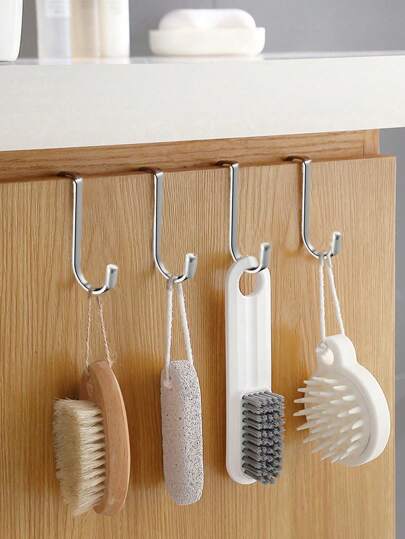 4 قطع / 2 قطع / 1 قطعة من قضبان التخزين المصنوعة من الفولاذ المقاوم للصدأ ، جهاز تعليق بسيط دون ثقب على باب الخزانة للمنزل ، قضبان تخزين على باب الخزانة أو الأدراج ، من الفولاذ المقاوم للصدأ 304 على شكل حرف S مزدوج ، حامل مُنظِم معلق بدون ثقب لتعليق...