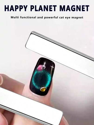 قطعة واحدة عصا مغناطيسية لأظافر طلاء باستخدام التأثير المغناطيسي ثلاثي الأبعاد بشكل عين القطة، ذات رأسين للاستخدام، أداة احترافية لزينة الأظافر بطلاء الجل مع أداة سهلة للتطبيق