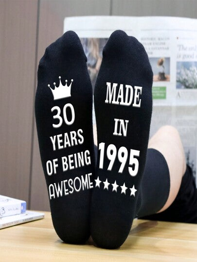 زوج جوارب طاقم مضحك وجديد - هدية مثالية لعيد ميلاد ال- 60/50/40/30 للرجال - رائع لأب وجد وزوج - فكرة هدية فريدة لعيد الميلاد 1965/1975/1985/1995