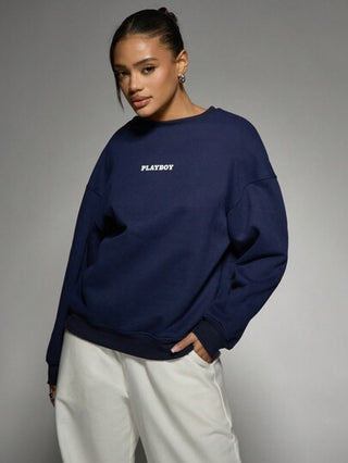 MISSGUIDED Missguided x Playboy غطاء المجلة كانت المطبوعة على البلوزة الرياضية، مجموعة عتيقة، موضة رجعية، ملابس الشارع، قطعة فنية للجمع، تصميم جرافيك بتصريح، النمط الحضري الكلاسيكي، فن الغلاف الكلاسيكي