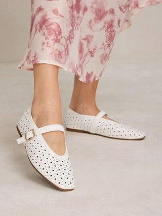 MOTF PREMIUM أحذية مسطحة بفتحة مربعة، لعيد الحب، الربيع، إجازة الربيع والعيد