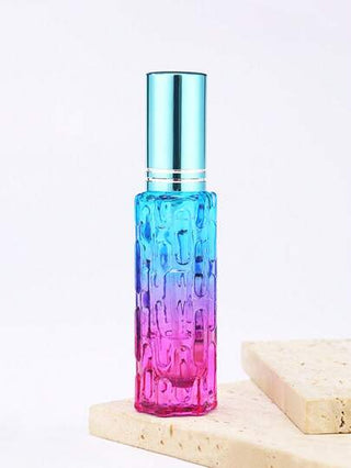 قارورة عطر زجاجية بلون الأومبير بسعة 10مل ، رذاذ دقيق بضغط ، وعاء زجاجي قابل لإعادة الملء للزيوت الأساسية