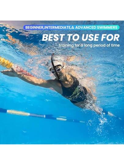 JoyMaySun معدات السباحين الصغار لتدريبات السباحة، خرطوم تنفس للسباحة مركب أماميًا بمنفذ سيليكون مريح للفم