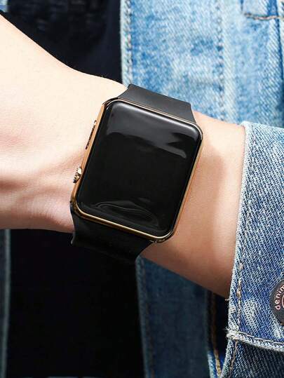 2 قطعة/طقم ساعات رقمية بشاشة LED عصرية للطلاب في المرحلة الثانوية والجامعية، تصميم بسيط، هدية للأصدقاء، عودة إلى المدرسة