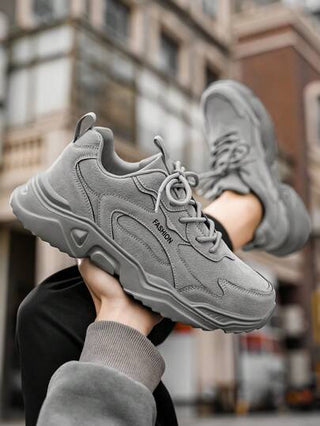 أحذية رياضية كاجوال سميكة الكعب للرجال ، تزيد من الارتفاع ، أحذية موضة للطلاب ، متعددة الاستخدامات وريضية ، مناسبة للخريف والشتاء