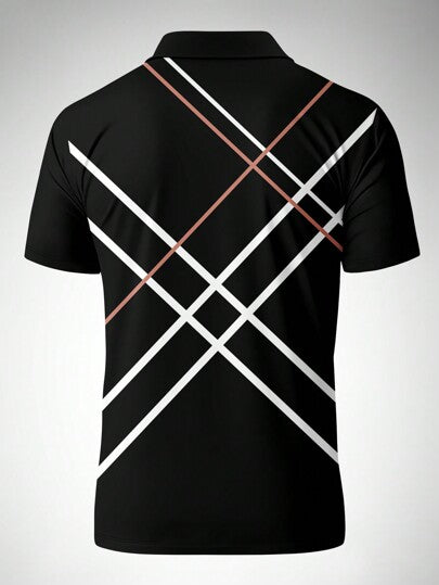 قميص بولو كاجوال قصير الأكمام للرجال