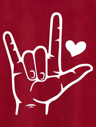 SHEIN GraphicGems تي شيرت ذو كم قصير أساسي للفتيان المراهقين، بطبعة إيماءة اليد بشكل قلب ، ملبس كاجوال وأنيق