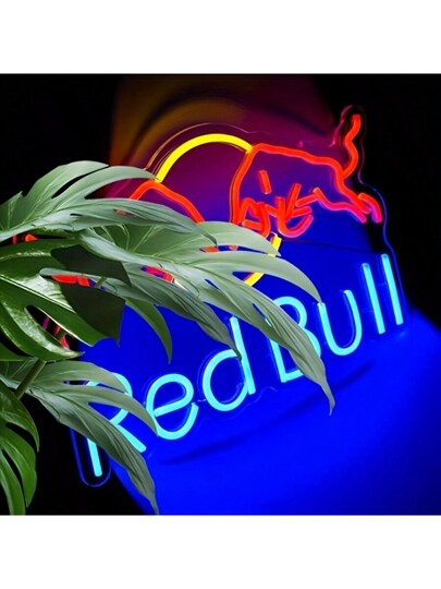 ضوء النيون الخفيف للدعاية على مشروبات الطاقة، لافتة نيون لمشروب الطاقة مونستر، ضوء نيون متعدد الوظائف يثبت على الحائط، مصنوع من الاكريليك بتشطيب معدني، بسيطرة أزرار، قابل للتعديل بالسطوع، يعمل بالطاقة من USB، مناسب للحانات وحفلات